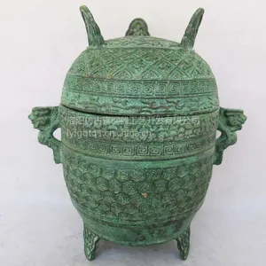 批发定做文庙、寺庙仿古青铜祭器礼器 铏、鼎、簋盆、簠、逨盘、豆、笾