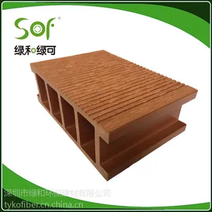 北京绿和绿可塑木地板厂家批发140*25空心塑木地板