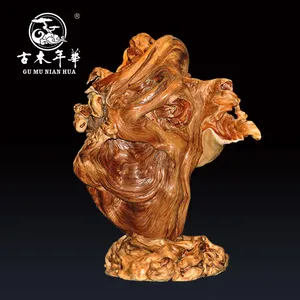 古木年华 秦岭崖柏天然木根雕根艺 手工打磨 精品摆件 包邮钟馗