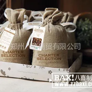 供应大米包装袋-材质棉布|木珠封口