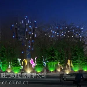 城市亮化工程案列 亮化效果图 亮化工程施工方案