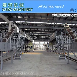 东莞赛柯机械PET饮料瓶清洗加工生产线自动脱标机粉碎机