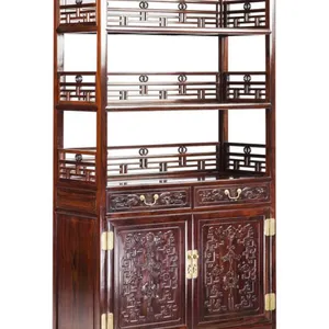 供应唐岚精品红木家具吉庆有余书柜
