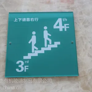 供应有机玻璃丝印楼层标示牌