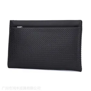 定做男士头层牛皮压花手拿包鸿丰皮具