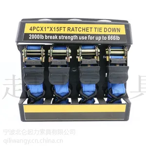 起力索具精品系列收紧器25MM*1500LBS浸塑S钩包胶手柄拉紧器捆绑带