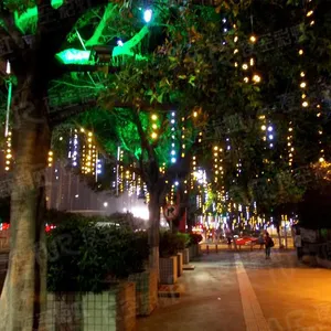 城市道路亮化 广州市天河区火树银花-夜空彩虹