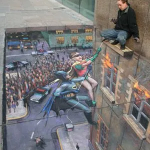 广州街头3D立体画3D内景画