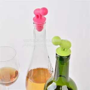 小人硅胶红酒瓶塞 酒杯识别器 硅胶标签标记