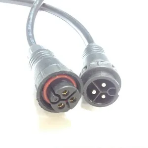 供应IP68LED电缆防水连接线M19系列 20A电流 安防电缆 (利路通)