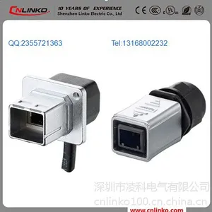 供应凌科电气全 金属连接器 (网口向上YT-RJ45)