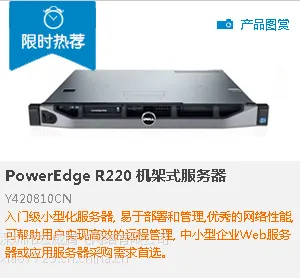 Dell/戴尔 PowerEdge R220 机架式服务器