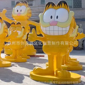 玻璃钢加菲猫玻璃钢卡通机器猫 卡通人物玻璃钢 叮当猫卡通现货