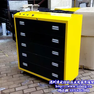 供应5抽黄色3D眼镜消毒柜 影院3D眼镜消毒柜手推车可存放160副眼镜
