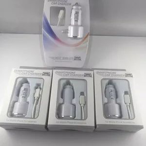 新款私模带线车充5V2A三星快速充电器R2弹簧线车充厂家直销