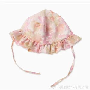 勇发服饰 儿童 婴儿折边印花小边帽 小清新款 广州工厂加工订制