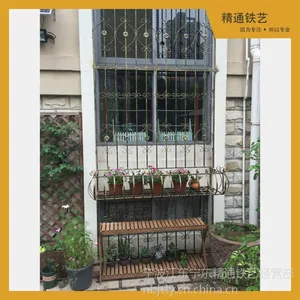 宁波厂家直销 ***铁艺防盗窗护窗 欧式花型复古风格铁窗