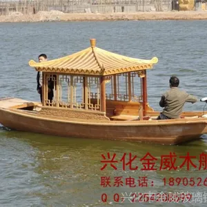精心打造单亭船 小画舫船 电动船 旅游景点必备木船