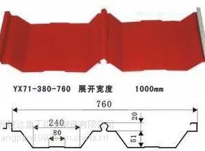 沧州胜达YX51-380-760(V820)型彩钢压型板美观厚实实用发货快可议价量大从优质量***