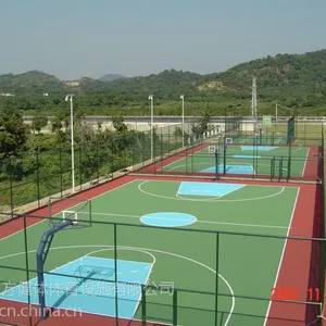 弹性丙烯酸网球场 丙烯酸篮球场地 翻新球场材料 篮球场规划