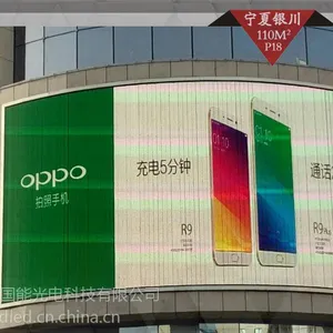 国能户外高清LED两面翻P18再次亮屏银川
