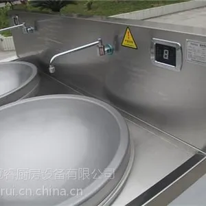 福建福州食堂大型炒菜锅,安磁电磁灶,学校食堂大型炒菜锅