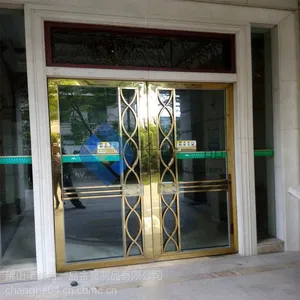 供应镜面玫瑰金不锈钢防盗门 可定制来图加工
