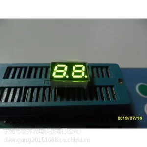 厂家直供宏齐0.36英寸两位高亮黄绿色数码管