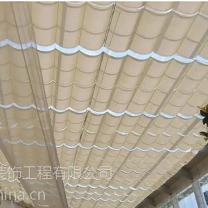 朝阳定做天棚帘阳光房天幕帘FCS FSS电动窗帘供应厂家13683337891