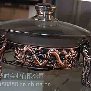 双耳锅汤锅加厚龙凤鼎 中华鼎 雄狮鼎 汤煲酒精炉火锅 汤煲锅