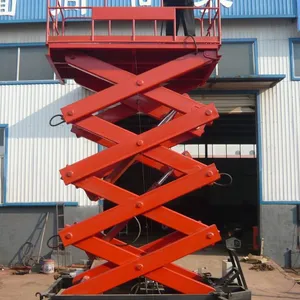 直销移动剪叉式升降机升高6-20米载重300-2000kg高空作业升降平台
