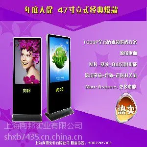 立式高清单机插U盘广告机|竖屏可分屏U盘播放显示屏