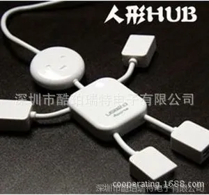 供应HUP工厂批发人形HUP 卡通人形HUP人形一转四hup 一拖四集线器