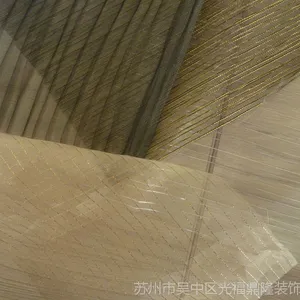厂家供应:鼎隆素色新品工程纱系列艺术玻璃移门腰线隔断夹丝材料