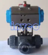 供应供应气动PVC三通球阀