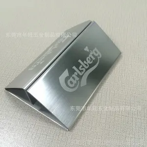 【现货】金属桌卡 不锈钢桌卡 嘉士伯酒水桌卡 餐厅饭店广告桌卡