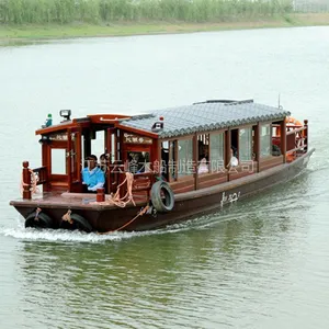 云峰供应大型画舫船 景区游船 旅游木船 支持来样定制