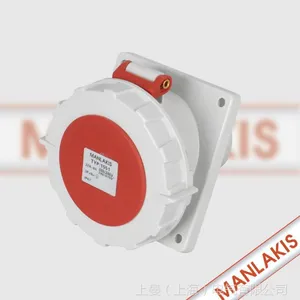 斜插航空插座 TYP-1551 工业插座 防水插座 5芯 32A 400V IP67