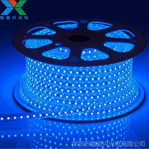 5050灯带高亮RGB户外LED灯带60珠高压220V柜台装修软灯条