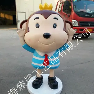 上海臻晨玻璃钢雕塑大型摆件批发树脂工艺品园林装饰道具新年欢喜猴