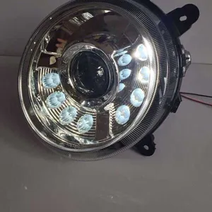 吉普jeep自由客大灯总成 LED高亮日行灯 双光透镜氙气大灯总成