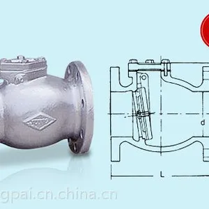 台湾廣腾凡而J-10K型 鑄鐵橫式逆止閥F式 (彈簧式) 台湾正品