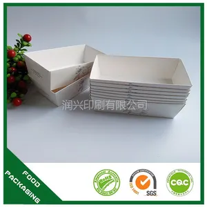 润兴 敞口方形简约卡盒 食品级白色牛皮卡纸