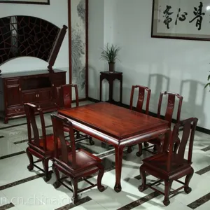 江西红木家具哪里买 港龙红木古典中式家具红酸枝 国色天香 餐桌 ***格