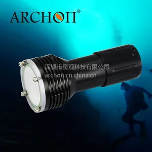 供应ARCHON奥瞳专业LED强光潜水手电筒D32VR 水下摄影摄像 Video 潜水录像 补光灯