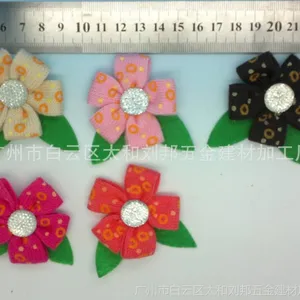 供应福建漳州童装衣服袜子手工花,宁德精美服装辅料花 长乐羊毛料花