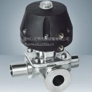 供应气动三通隔膜阀 DN25 YLT-044耐高温150度 可带定位开关