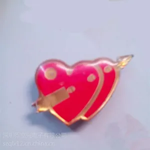 QL金属夜光徽章定做 加印企业LOGO闪灯胸针胸章定制欢迎制作