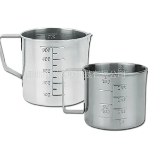 厂家供应200ML 500ML304不锈钢量杯量筒量具实验室化工用不锈钢量杯