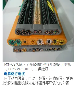 扁形 视频电梯线 电梯专用 随行电缆(电梯随行电缆) - TVVBG-TV - 柔性 ,耐弯曲,耐卷